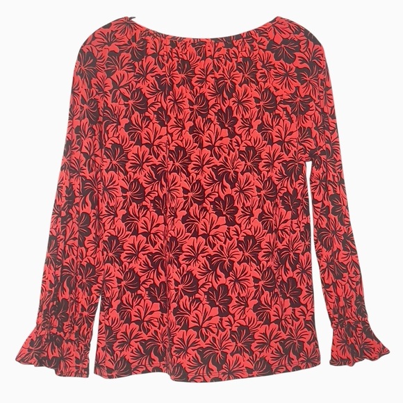 Michael Kors Red & Black Floral Print
Long Sleeve Blouse - Size S - Picture 2 of 10